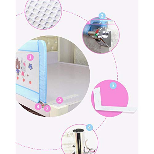 Barandilla de cama de bebé lavable y de ajuste fácil de 180cm 5