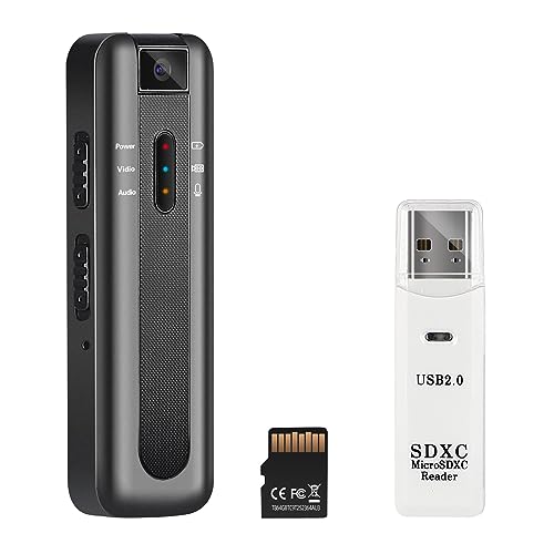 SPIKECAM Body Cam 4K Körperkamera - Mit 128GB SOS-Alarm & Nachtsicht