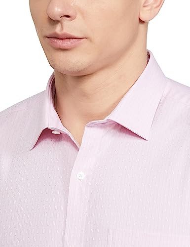 Image of Park Avenue Men's Pure Cotton Structure Pattern Slim Fit Semi Cutaway Collar Full Sleeve Formal Shirt