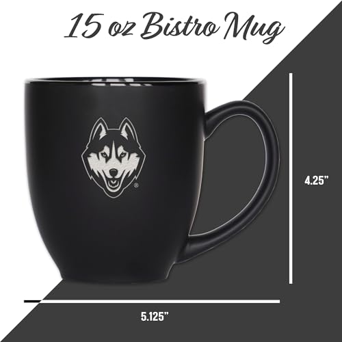 Image of Rico Industries NCAA Primary 15-Oz Personalized Matte Black Bistro Mug - for Hot or Cold Drinks