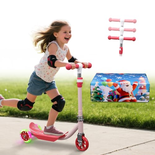 Cool LED Light Up Scooter for Kids | 3 Height Adjustable | Awesome Flash Wheels,...