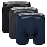 Separatec Men's Dual Pouch Underwear Soft Micro Modal 8' Comfort Fit Boxer Briefs 3...