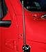 RYDONAIR Short Antenna Compatible with Jeep Wrangler 2007-2025, Internal Copper Coil for Enhanced Reception, 13 inches Flexible Rubber Antenna Replacement, W/Red Bottom