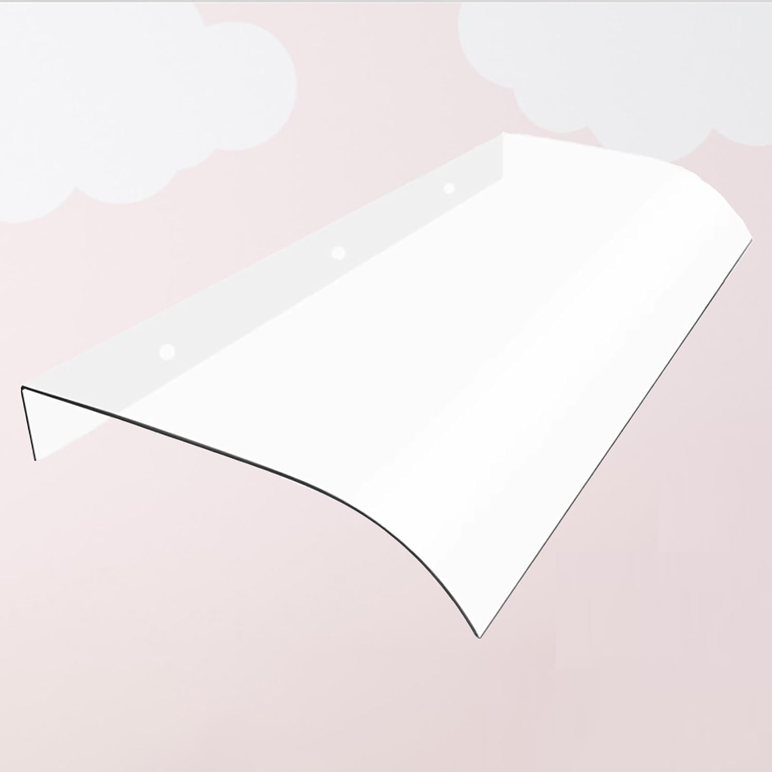 Clear Polycarbonate Sheets, awning for door entrance, Curved Window Awning Canopy Rain Shelter Cover, Entrance rain Awning, Outdoor Patio Awning Canopy, Multiple Size, for Outdoor Front Door Patio(Siz