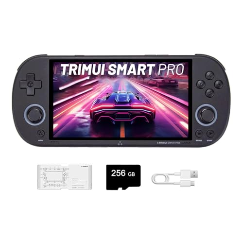 MINDKEEP TRIMUI SMART PRO Retro Handheld Game Console, Preinstalled Emulator Built-in 256G TF Card 14300+Games 5-Inch Video Gaming Consoles, Support WiFi for Online Multiplayer