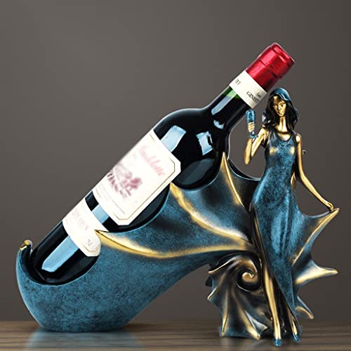Soporte para Botella de Vino Resina Personaje Femenino Rojo miniatura 6