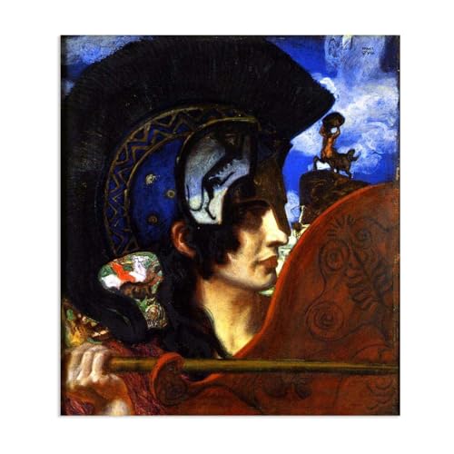 Affiche Franz Von Stuck Combattre Amazon poster toile deco 95x80