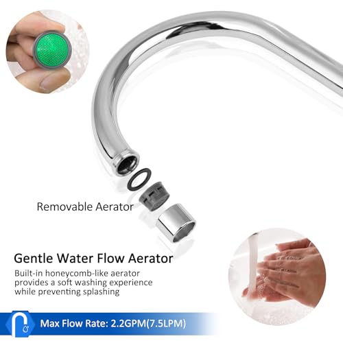 Robinet d'évier utilitaire à double levier et bec orientable 15,2 cm