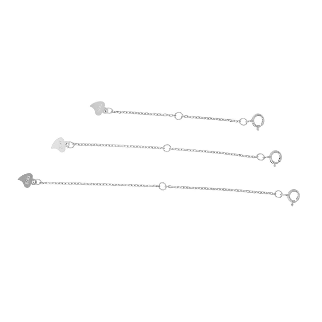 SEWACC 9stücke Teiliges Silberne Kettenverlängerung Für Armbänder Und Halsketten Verstellbare Kettenverbindung Mit Liebe Zum Detail Für -schmuckgestaltung