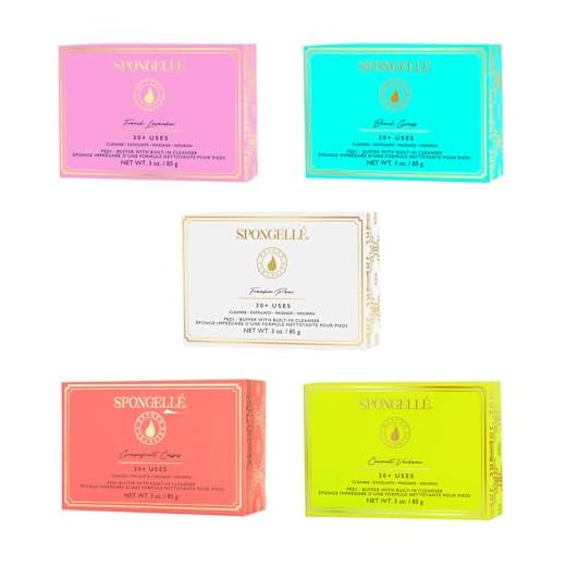 SPONGELLÉ Pedi-Buffer - Cleanse, Exfoliate & Polish Feet