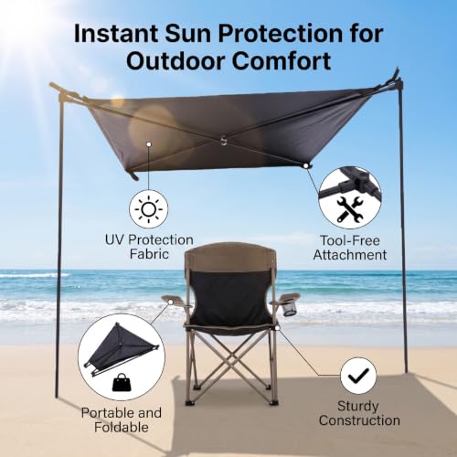 Sombrilla para silla de playa Alomejor con bolsa para tubos de 10 a 18 mm 5