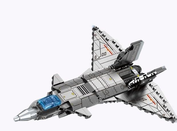 Fezeedi Military Fighter Series Block Set, F-16 Fighter Model, Educational Toys for Boys and Girls (Multi Color)