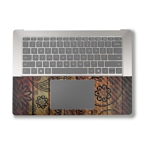 Image of Carbon Fiber Laptop Skin Compatible with Alienware M18 R2 (2024) - Wooden Floral - Premium 3M Vinyl Protective Wrap Decal Cover - Easy to Apply | Crafted in The USA by MightySkins