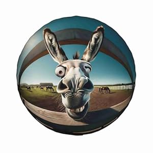 Funny Donkey RV Spare tire Cover Wheel Protectors Weatherproof Wheel Covers Waterproof Universal Fit for Trailer Rv SUV Truck Camper Travel Trailers 15inch, HvoC-002