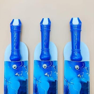 Soprano Recorder for Kids Beginners, German Fingering, C Key, 3 Piece with Cleaning Rod, Bag, Fingering Chart (Blue)...