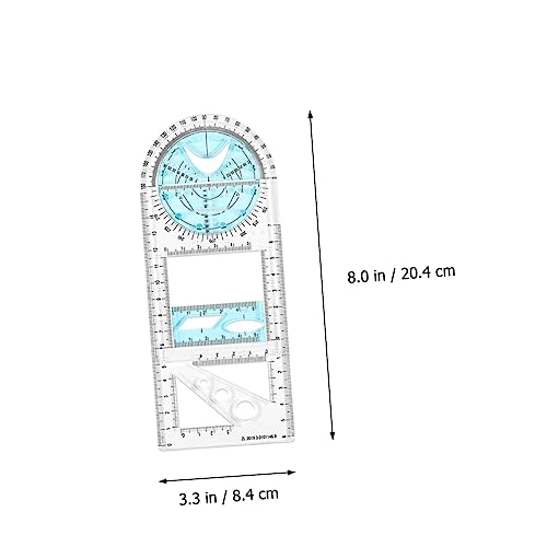 VILLFUL 1 Conjunto De Régua De Desenho Círculo Estêncil De Metal Estênceis Multiferramentas Arquitet