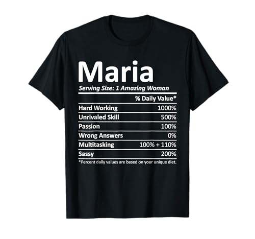 MARIA Nutrition Personalized Name Funny Christmas Gift Idea T-Shirt