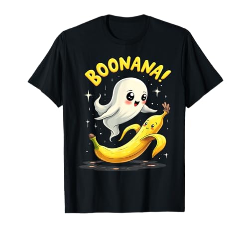 Boonana Ghost Banana Funny Halloween Ghosts Banana Costume Maglietta