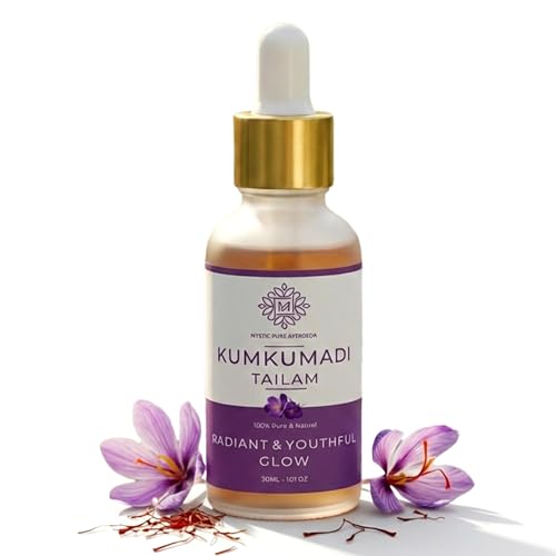 Image of Mystic Pure Kumkumadi Tailam Face Oil For Glowing Skin Nourish Your Skin, Enhance Radiance | Enriched With Saffron, Rakta Chandan And Manjistha -15ml