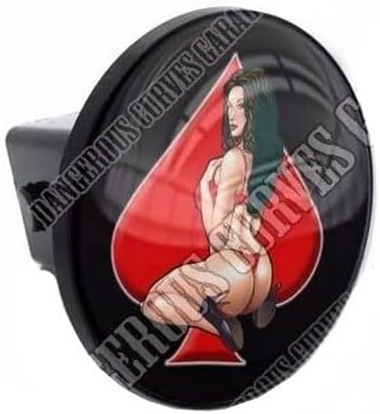 Class 3 Tow Hitch Receiver Cover Insert Plug for Truck & SUV for PIN UP Girl Spade Model-PYT-8888-3698