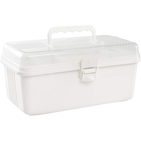 Amazon 救急箱 大容量 薬箱 収納箱 収納ボックス 応急ボックス 収納ケース 薬収納 2層 プラスチック 透明 おしゃれ 取っ手付き 携帯やすい 緊急 家庭 ファミリー 防災 薬入れ 小物入れ ホワイト Lifease 救急箱 救急セット
