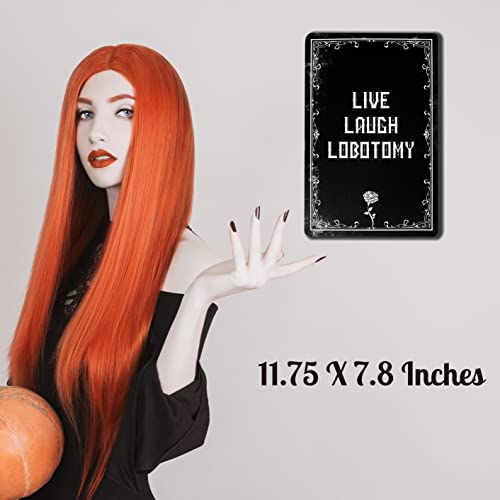 Irisvita Metal Sign, Live Laugh Lobotomy, Spooky Gothic Decor For Bedroom, Vintage Halloween Decorations Indoor, Witchy Room Decor, Goth Room Decor, Halloween Décor #TOP2