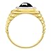 Imagen de Mens Diamond & Simulado Onyx anillo plata de ley o plata chapado en oro amarillo
