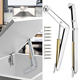 200N Gas Struts Toy Box Hinges Soft Close Cabinet Hinges Hydraulic Lid Support Hinge Heavy Duty Lift...