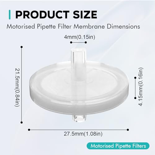 LAB FISH Laboratory 5 PCS Filters EP-PRO Electronic Pipettors Pump Pipette Controller Filters Replacement for Lab