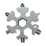 Amanely 18-in-1 Stainless Snowflake Multi-tool, Outdoor Portable Keychain screwdriver -Bottle opener