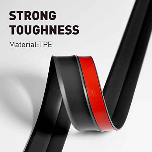 Fosluoc Garage Door Seal Top And Side Seal Strip 34Ft Black Adhesive Backed Rubber Weather Stripping Replacement Weatherproofing Universal Sealing Professional. #TOP2