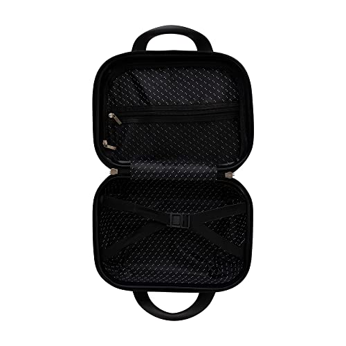 Kit Mala Expansiva de Viagem Para Bordo Com Frasqueira Organizadora Cor:Preto