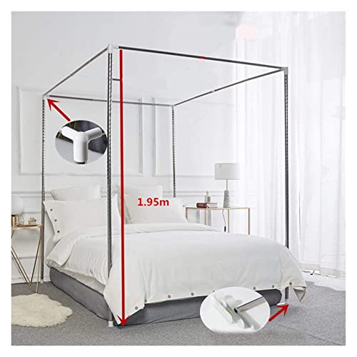 Soporte de mosquitero para cama con postes de acero de 2 x 2,2 metros 3