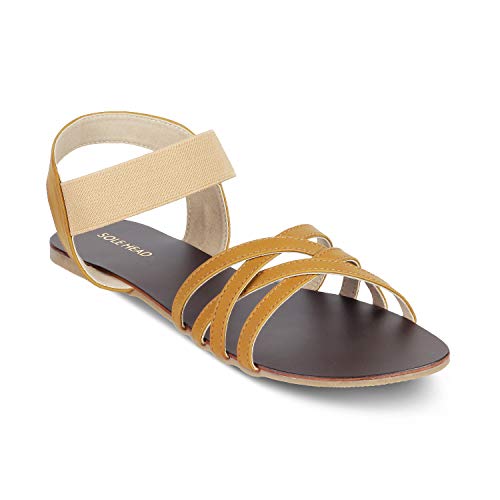 Image of SOLE HEAD Blue Flat Women Sandal