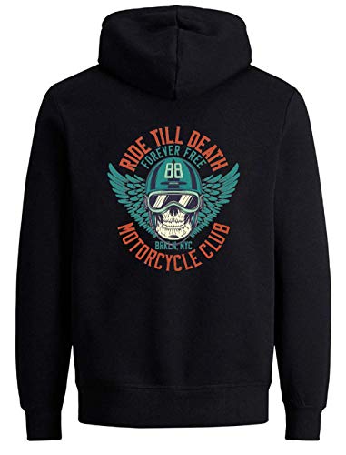 Sudadera Ride Till Death unisex contra el viento en tus viajes en moto