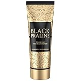 Onyx Black Praline Solarium Bräunungsbeschleuniger mit intensivem Bronzer - Dunkle Sonnenbank Creme für sofortige dunkle Bräune mit Arganöl & Sheabutter tief pflegend | 200 ml
