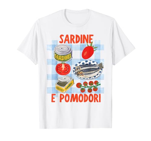 Italian Summer sardine e pomodori tomato girl summer T-Shirt