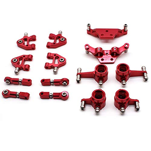 Vaorwne Metal Full Set Upgrade Parts for Wltoys 1/28 P929 P939 K979 K989 K999 K969 Rc Car Parts,Red