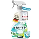 HomeBugProtect Silberfisch Spray 500ml - Effektiv Papierfische & Silberfische bekämpfen - Silberfische loswerden mit dem Spray gegen Silberfische : Alternative zur Silberfischfalle