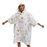 Avisiatree Surf Poncho Hooded Beach Towel for Adults Quick Dry Terry Cloth Changing Robe with Pockets Swim Unisex Towel Poncho Hoodie
