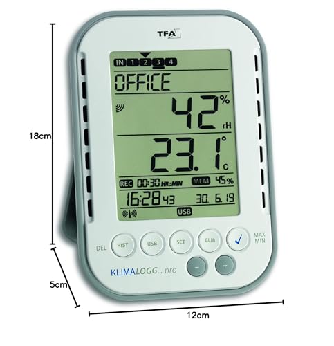 TFA Dostmann Klimalogg Pro profesjonalny termohigrometr 30.3039, z funkcją rejestrowania danych