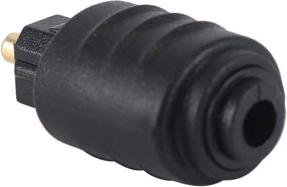 WANGCL 2Pcs Black Mini Toslink Optical 3.5 mm Female Jack to Toslink Optical Audio Adapter