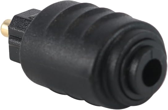 WANGCL 2Pcs Black Mini Toslink Optical 3.5 mm Female Jack to Toslink Optical Audio Adapter