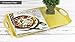 Reston Lloyd Calypso Basics Melamine Serving Ottoman Tray with Handles, Rectangular, Lemon, Lightweight, Durable, Multi-Purpose Use, Indoor, Outdoor, Camping, Server, Lemon, Yellow