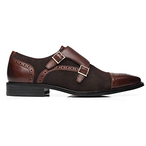 Image of Brown Leather Slip-On Loafers for Men by La Milano