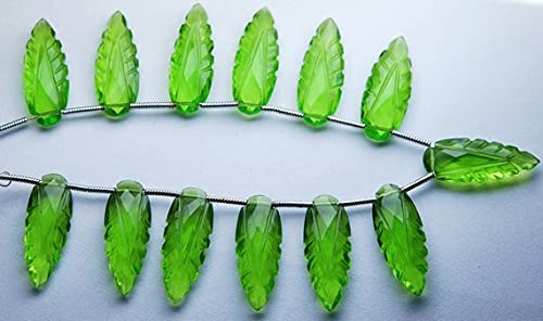 Quartz vert péridot facetté briolette poire 20x8mm pour pendentif DIY