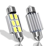 BOODLIED 10x 36mm Festoon LED 5630 5730 6-SMD White Canbus No Error Free Dome Map Light Bulbs 3021 DE3021 6418 DE3423 DE3425 No Error (Pack in 10Pcs) 2017 (36mm)