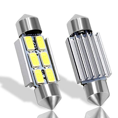 BOODLIED 10pcs 36mm Festoon LED 5630 5730 6-SMD White Canbus No Error Free Dome Map Light Bulbs 3021 DE3021 6418 DE3423 DE3425.