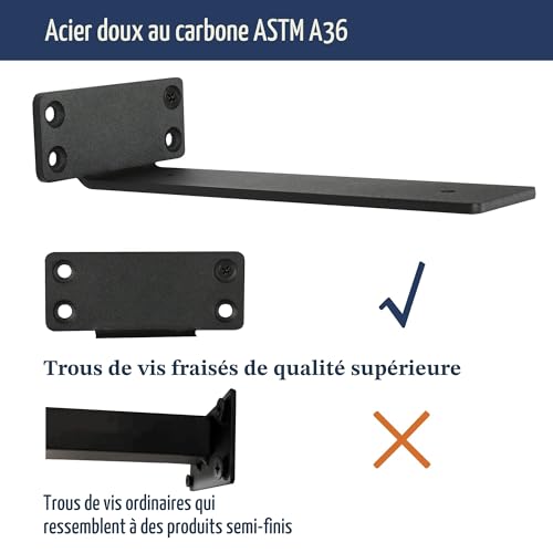Fixer une tablette en hauteur grâce au support etagere murale - 4