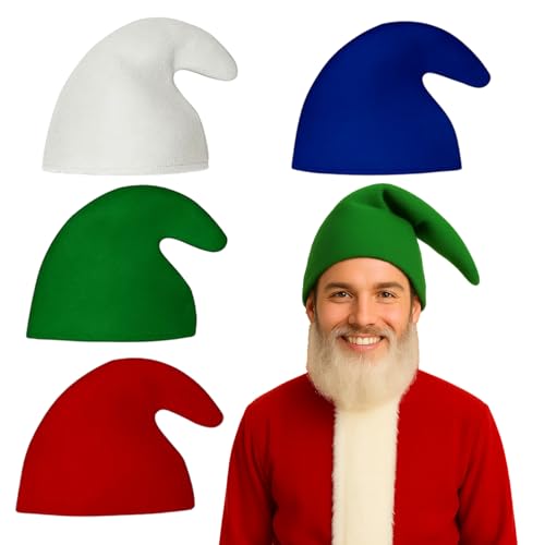 BrKern Zwergenmütze für Erwachsene, 4er Set Partyhut - Lustiges...